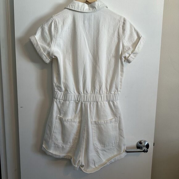 Show Me Your Mumu Cannon Denim Romper in Seasalt White – Size XS - Picture 4 of 5